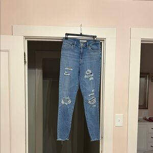 Classic Blue Distressed Skinny Jeans